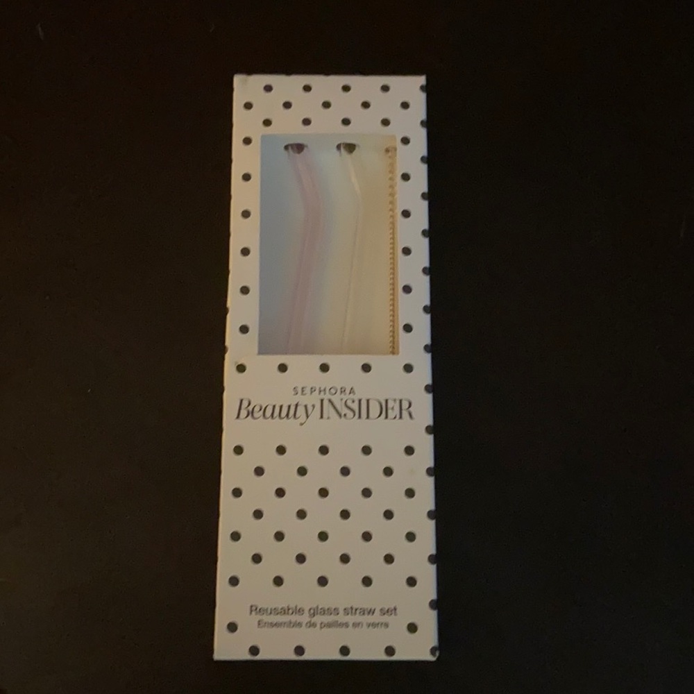 Sephora Beauty Insider Reusable Glass Straw Set